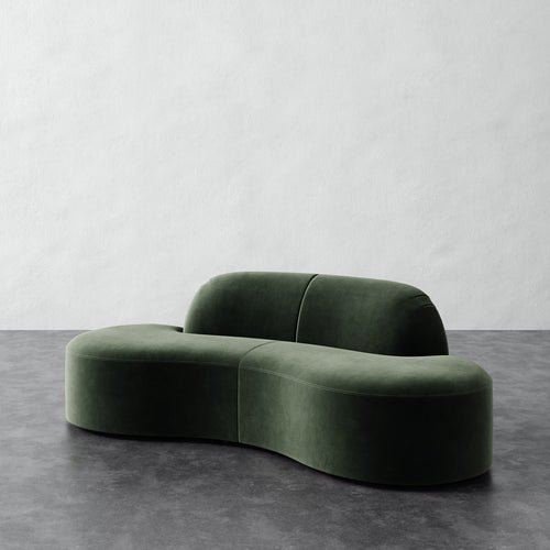 Selune Sectional 2 Piece - Performance Velvet Emerald
