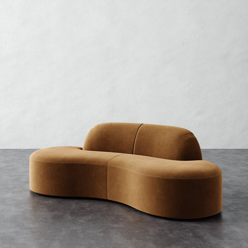 Selune Sectional 2 Piece - Performance Velvet Hazelnut