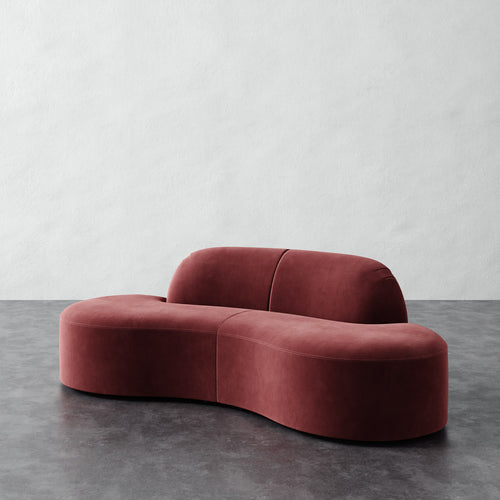 Selune Sectional 2 Piece - Performance Velvet Shiraz