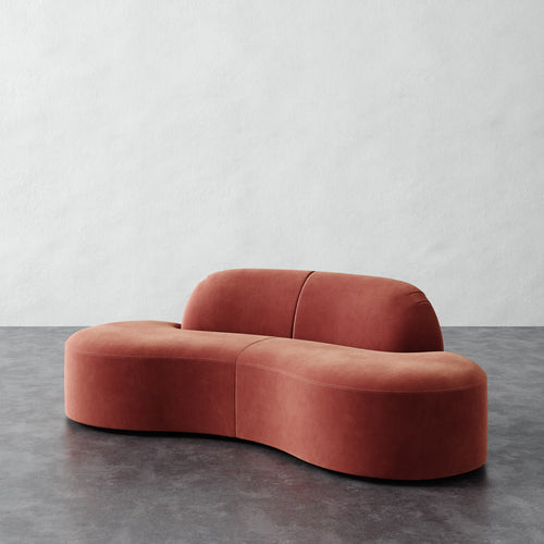 Selune Sectional 2 Piece - Performance Velvet Sienna