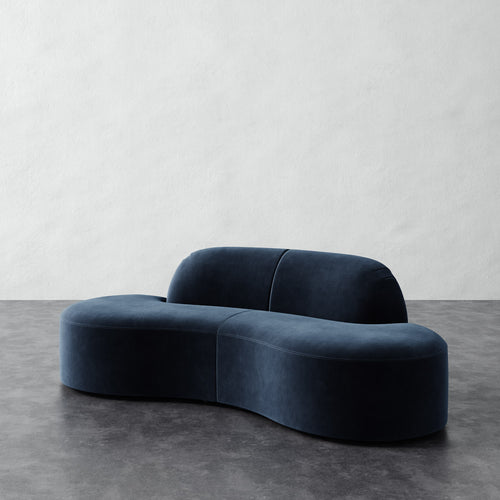 Selune Sectional 2 Piece - Plush Velvet Indigo