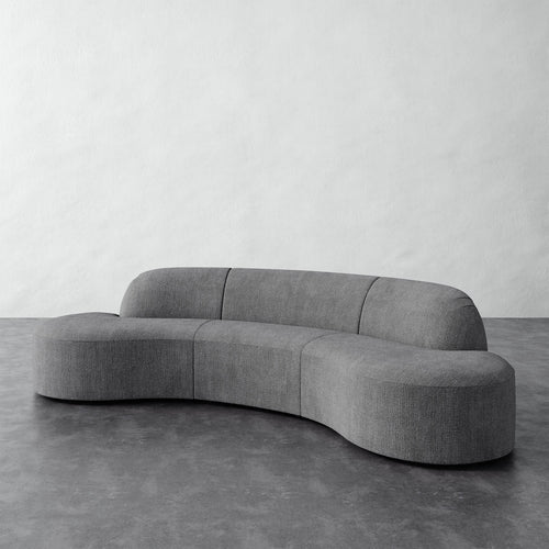 Selune Sectional 3 Piece - Chunky Basket Pewter