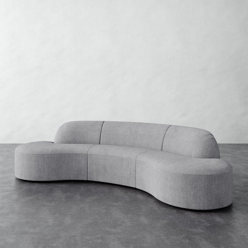 Selune Sectional 3 Piece - Chunky Basket Silver