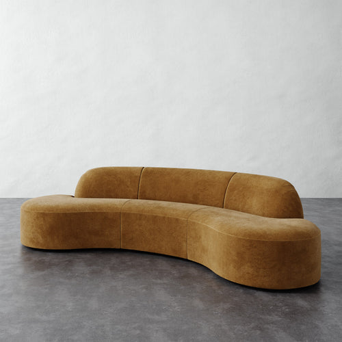 Selune Sectional 3 Piece - Mohair Brown Sugar