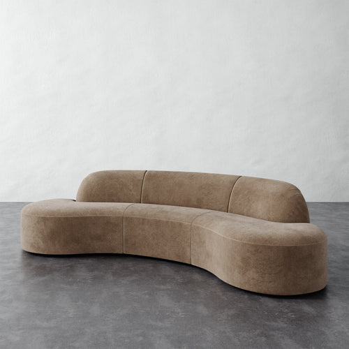 Selune Sectional 3 Piece - Mohair Ecru