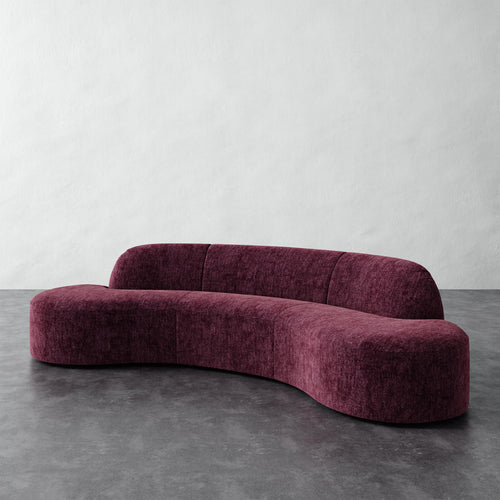Selune Sectional 3 Piece - Performance Matelasse Mulberry