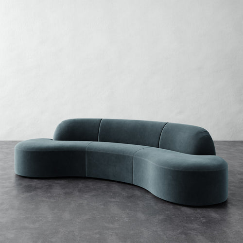 Selune Sectional 3 Piece - Performance Velvet Cypress