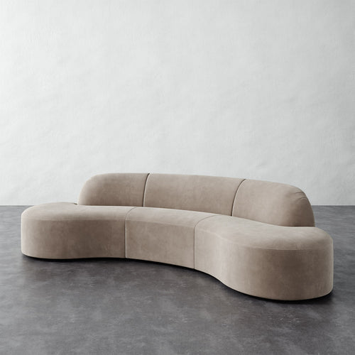 Selune Sectional 3 Piece - Performance Velvet Oatmeal