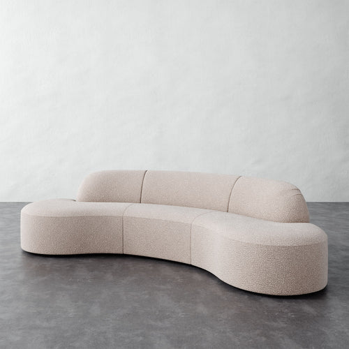 Selune Sectional 3 Piece - Wool Boucle Natural