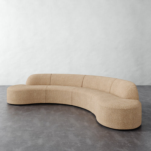 Selune Sectional 4 Piece - Boucle Goldenrod