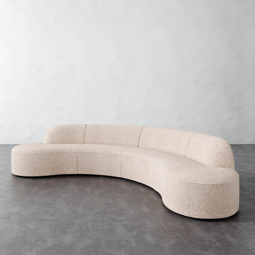 Selune Sectional 4 Piece - Chunky Boucle Cream