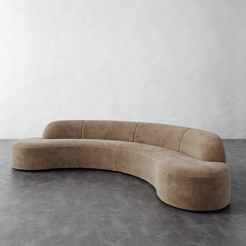 Selune Sectional 4 Piece - Mohair Ecru