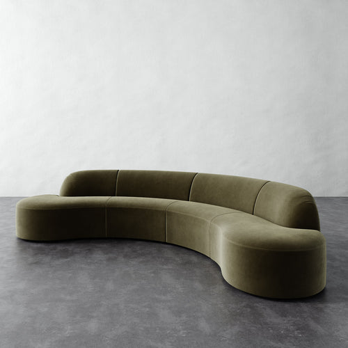 Selune Sectional 4 Piece - Performance Velvet Balsam
