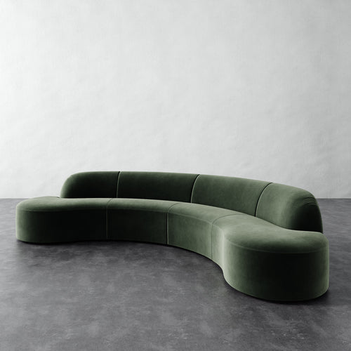 Selune Sectional 4 Piece - Performance Velvet Emerald