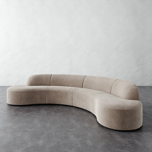 Selune Sectional 4 Piece - Performance Velvet Oatmeal