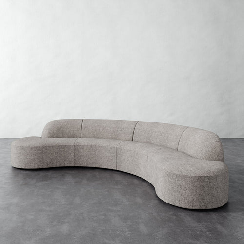 Selune Sectional 4 Piece - Washed Linen Mink