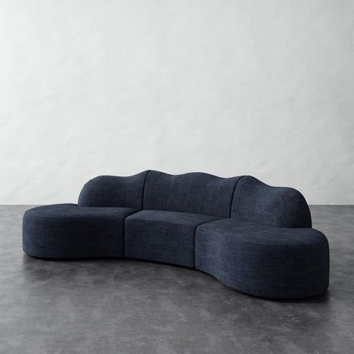 Serpentine Sectional - Chunky Basket Indigo