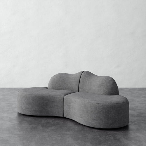 Serpentine Sectional - Chunky Basket Pewter