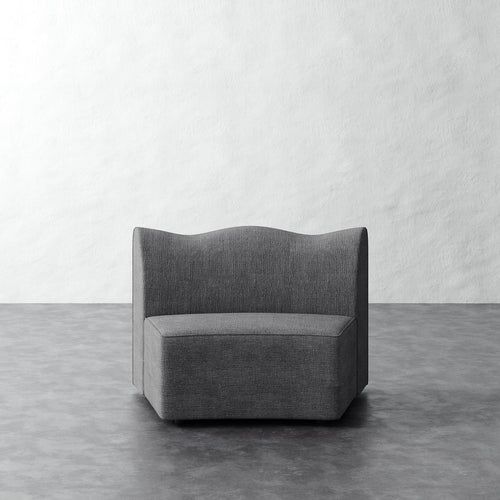 Serpentine Sectional - Chunky Basket Pewter