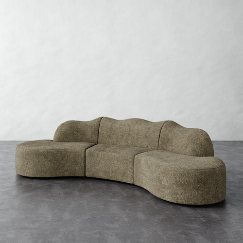 Serpentine Sectional - Micro Boucle Balsam