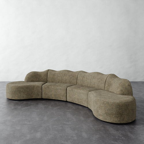 Serpentine Sectional - Micro Boucle Balsam