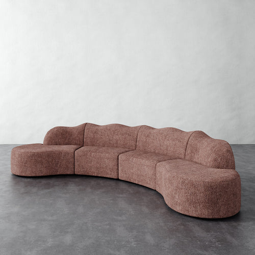 Serpentine Sectional - Micro Boucle Fig
