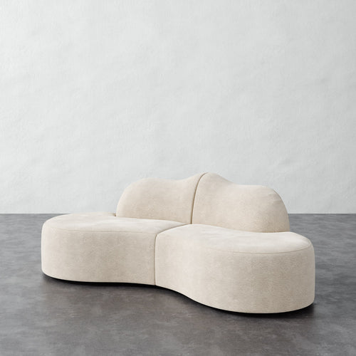 Serpentine Sectional - Performance Boucle Cream