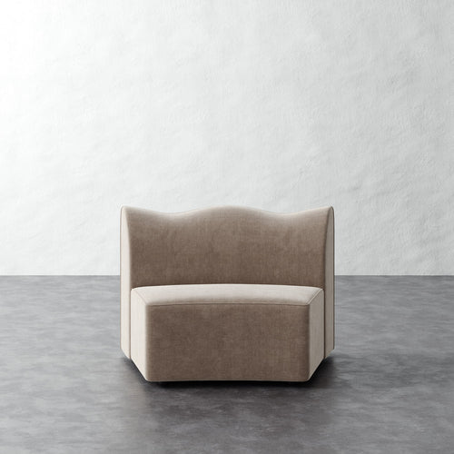 Serpentine Sectional - Performance Brushed Woven Velvet Dune