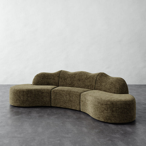 Serpentine Sectional - Performance Matelasse Balsam