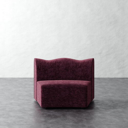 Serpentine Sectional - Performance Matelasse Mulberry