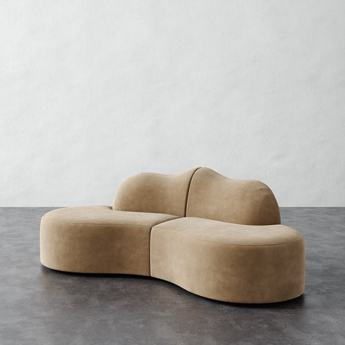 Serpentine Sectional - Performance Velvet Acorn