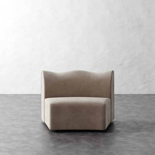 Serpentine Sectional - Performance Velvet Oatmeal