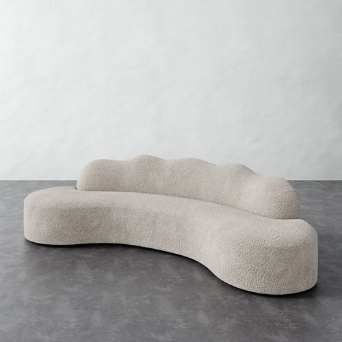 Serpentine Solid Piece Sofa - Brixton Dove Gray