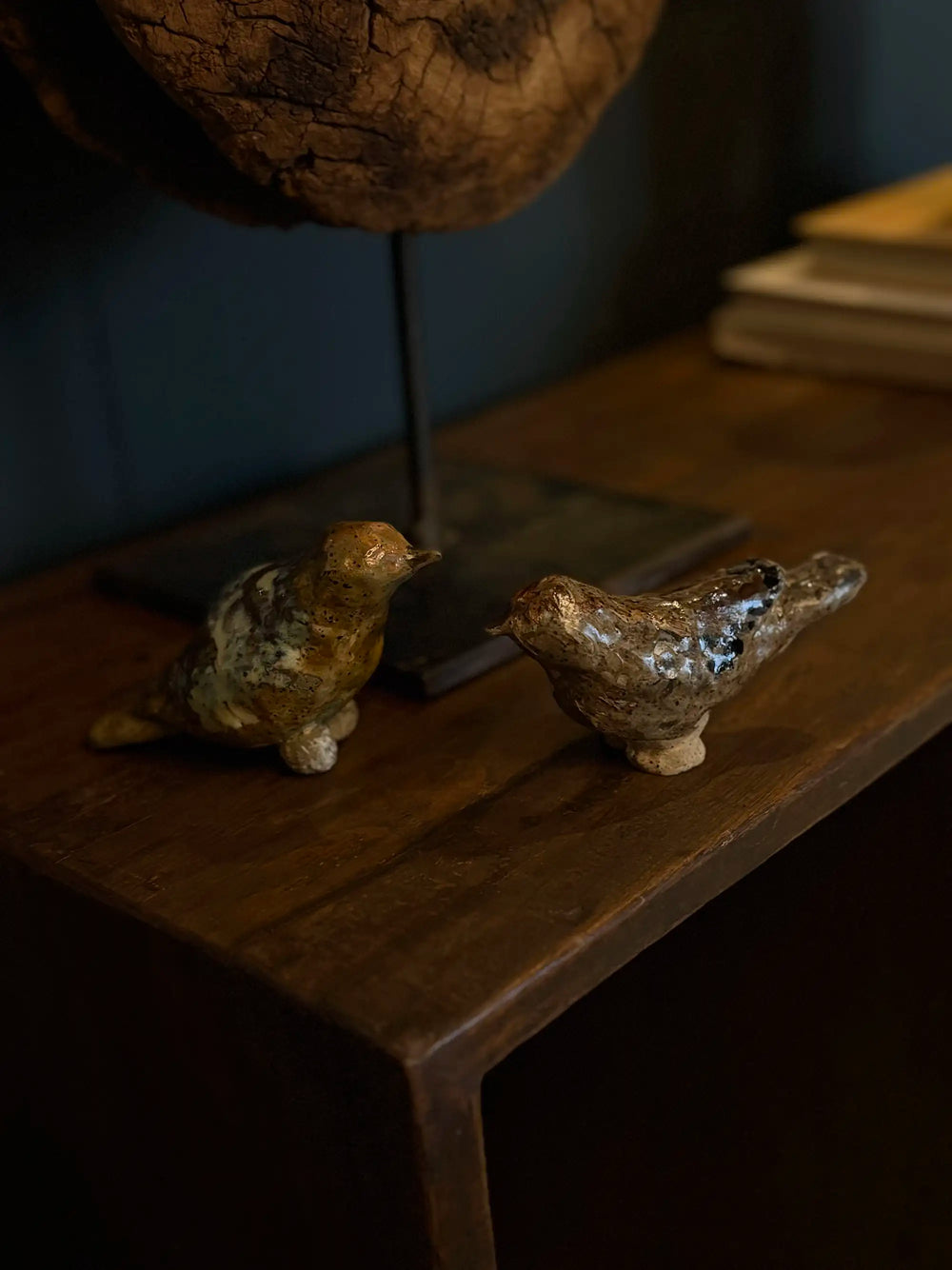 Artist-made figural Saffron Finch Sculpture