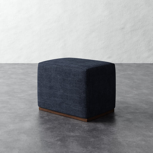 Sophie 26x20 Ottoman - Chunky Basket Indigo