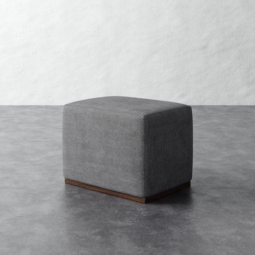 Sophie 26x20 Ottoman - Chunky Basket Pewter