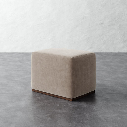 Sophie 26x20 Ottoman - Performance Brushed Woven Velvet Dune