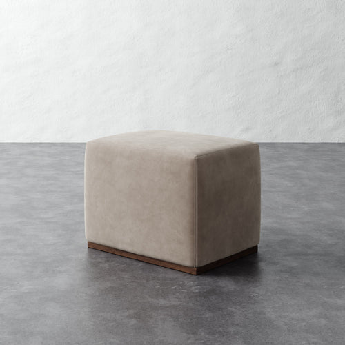 Sophie 26x20 Ottoman - Performance Velvet Oatmeal