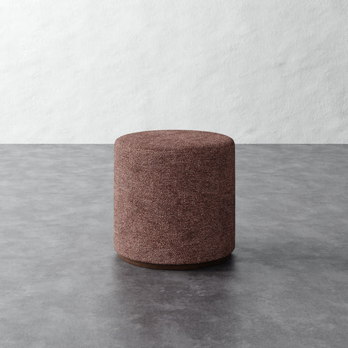 Sophie Round 20in Ottoman - Micro Boucle Fig