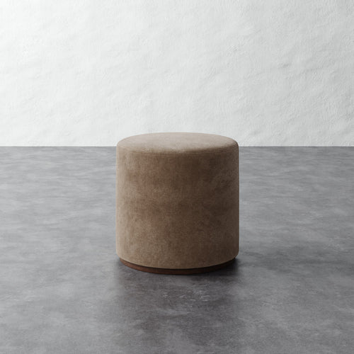 Sophie Round 20in Ottoman - Mohair Ecru