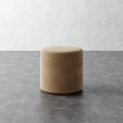Sophie Round 20in Ottoman - Performance Velvet Acorn