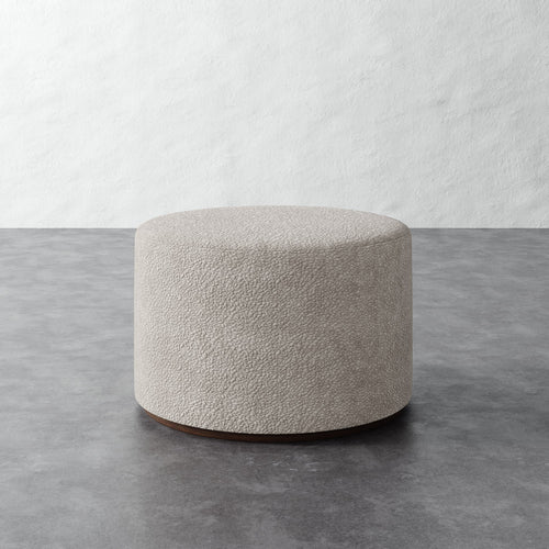 Sophie Round 25in Ottoman - Brixton Dove Gray