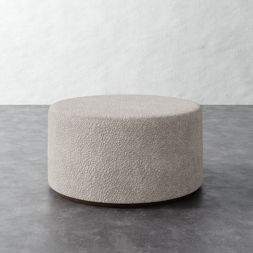 Sophie Round 36in Ottoman - Brixton Dove Gray