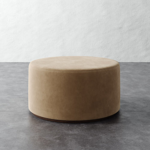 Sophie Round 36in Ottoman - Performance Velvet Acorn