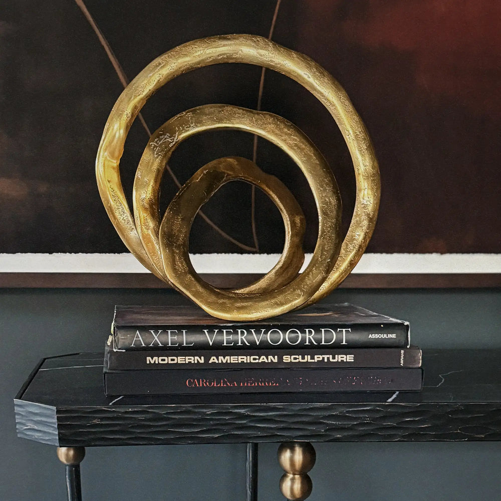 Oversized Vintage swirl Brass Sculpture
