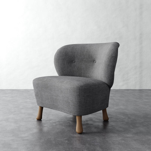 Tourenne Chair (Sculptural Leg) - Chunky Basket Pewter