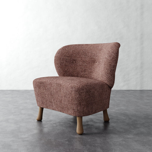 Tourenne Chair (Sculptural Leg) - Micro Boucle Fig