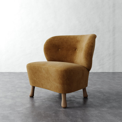 Tourenne Chair (Sculptural Leg) - Mohair Brown Sugar