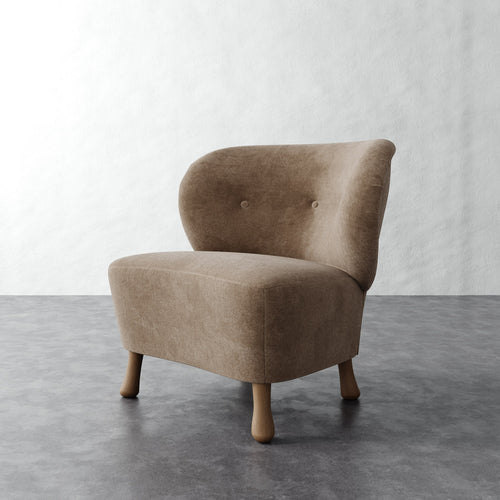 Tourenne Chair (Sculptural Leg) - Mohair Ecru