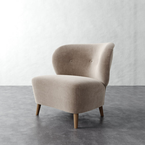 Tourenne Chair (Tapered Leg) - Performance Brushed Woven Velvet Dune